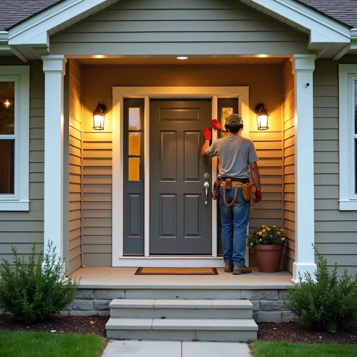 Door Installation & Replacement on a Madison-area home by Overcash Siding