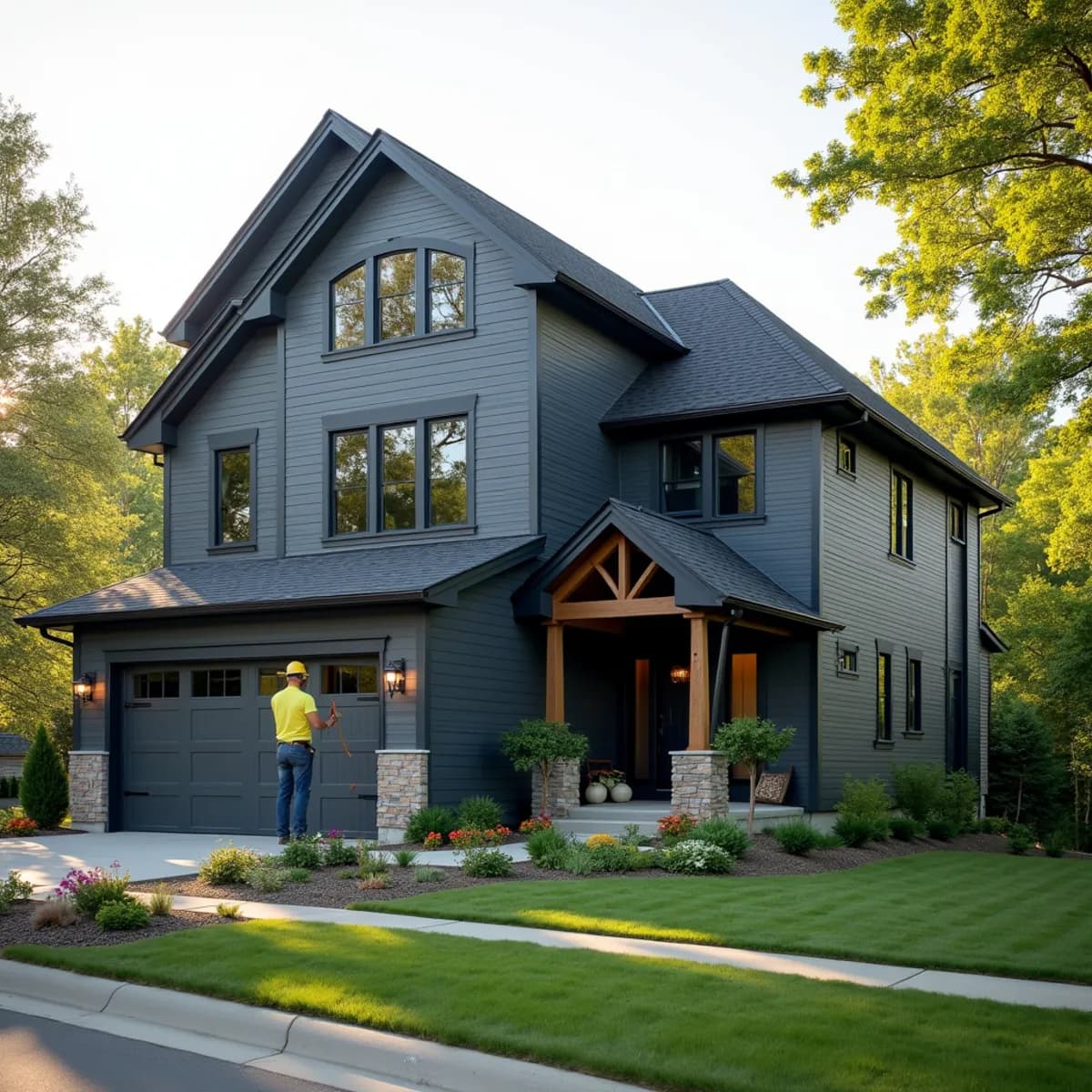Fiber Cement Siding on a Madison-area home by Overcash Siding