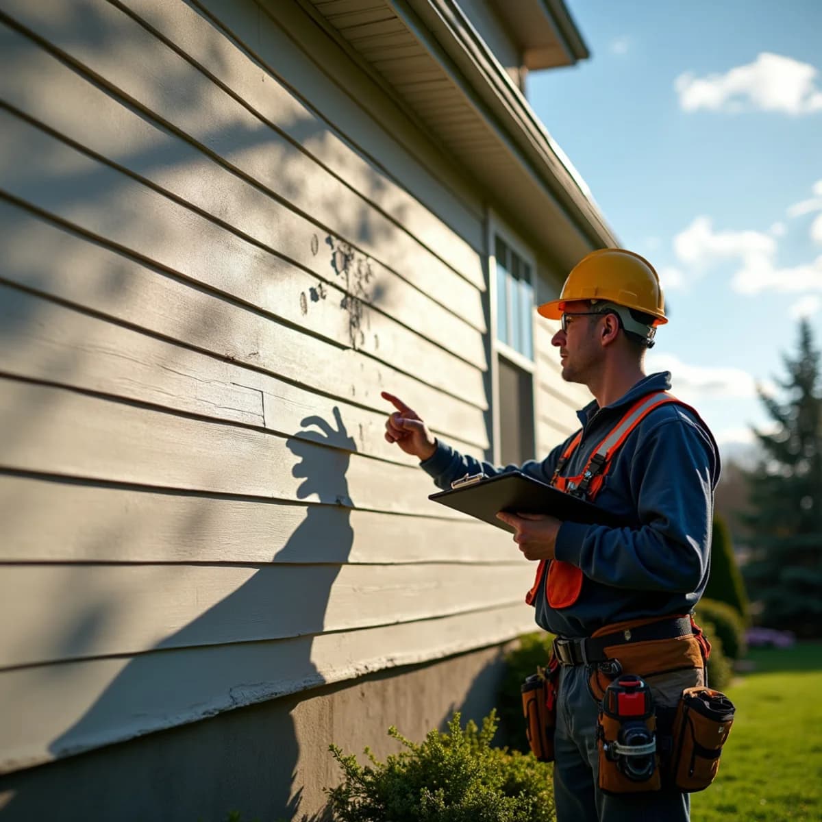 Storm & Hail Damage Siding Repair on a Madison-area home by Overcash Siding
